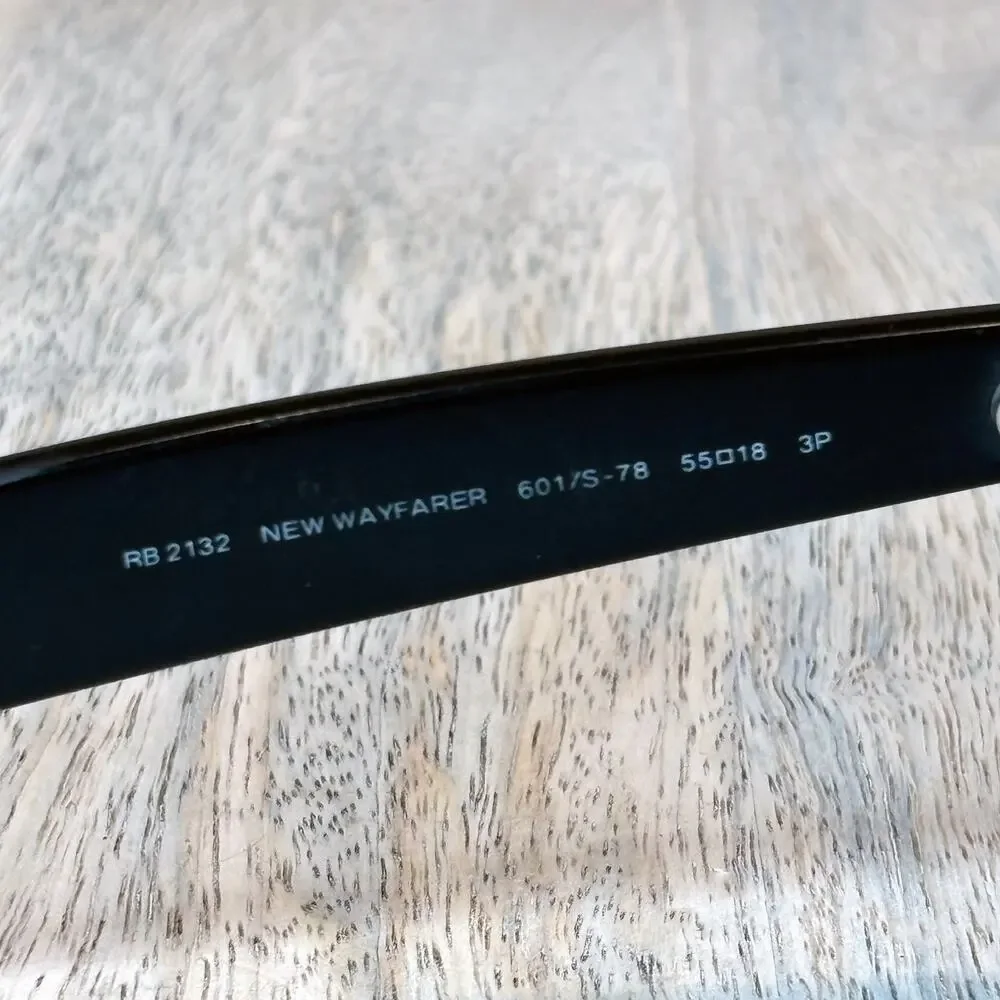 Ray-Ban RB2132 New Wayfarer Polarized Sunglasses Black 601/S-78 55 / 18 3P